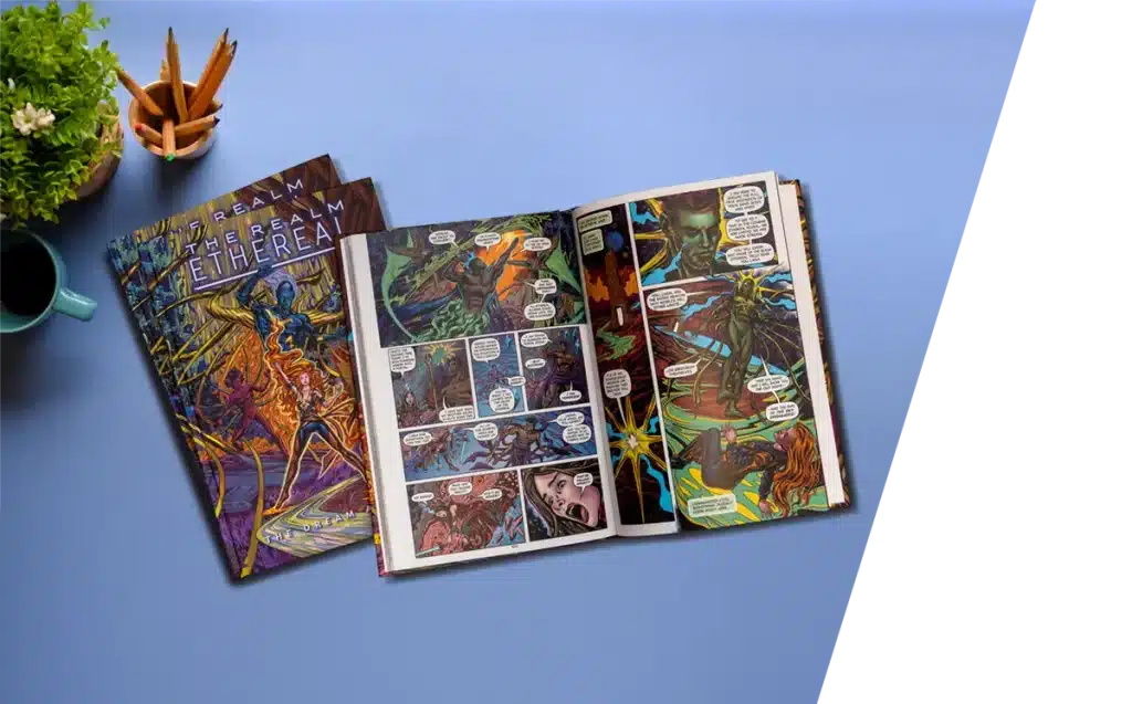 graphic novel on table